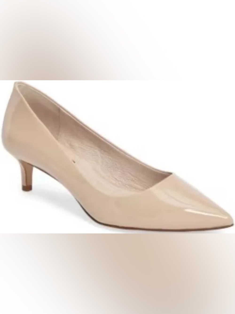 Louise et Cie Nude Patent Pointed-Toe Pumps - Picture 2 of 8